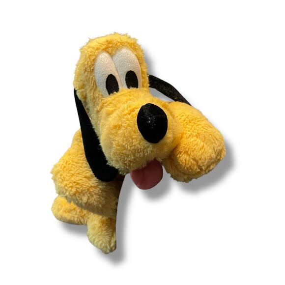 Disney Parks Plush Pluto Dog Nursery Bedroom Decor Green Collar Shower 15" - Picture 10 of 11